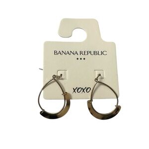 Banana Republic XOXO Gold Tear Drop with Tortoise Detail Loop/Stopper Back NWT